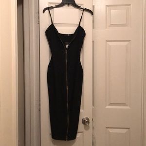 Black midi dress